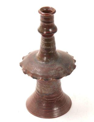 Lot 359 chinese brown glazed porcelain candlestick