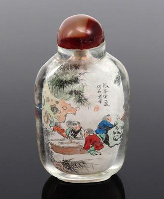 Lot 264 antique chinese reverse painted snuff bottle