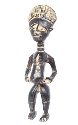 Lot 470 ashanti standing male wood figure