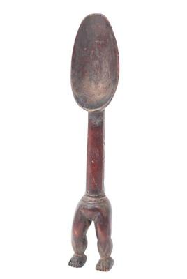 Lot 468 dan wood carved spoon figure guinea coast