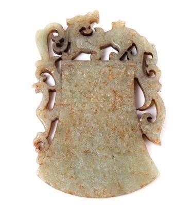 Lot 294 chinese archaistic jade style axe plaque