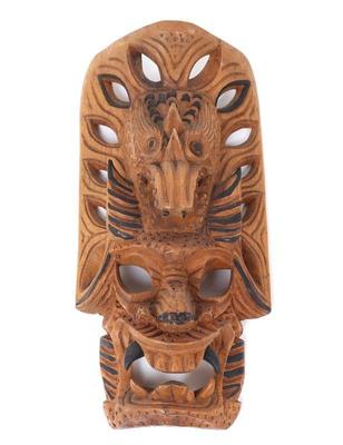 Lot 456 vintage ifugao hand carved wood dragon mask