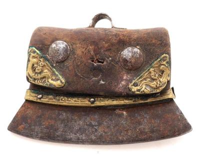 Lot 105 ornate brass mounted tibetan flint starter