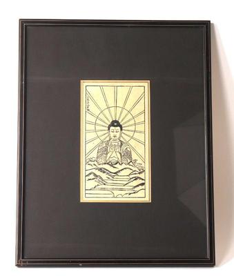 Lot 417 19th century japanese amida buddha print