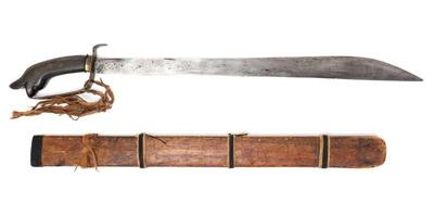 Lot 41 philippines bolo sword w scabbard early 20th c.