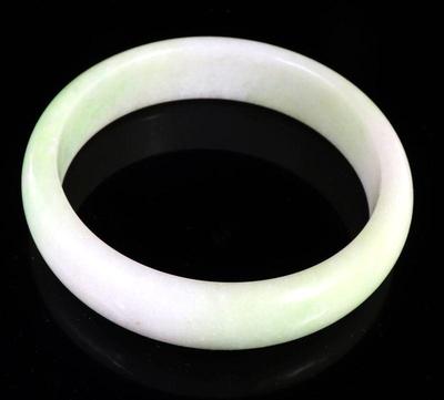 Lot 108 beautiful white bright green jade bangle