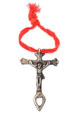 Lot 97 spanish colonial sterling silver crucifix pendant 18th c.