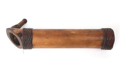 Lot 457 unusual bamboo quiver or container