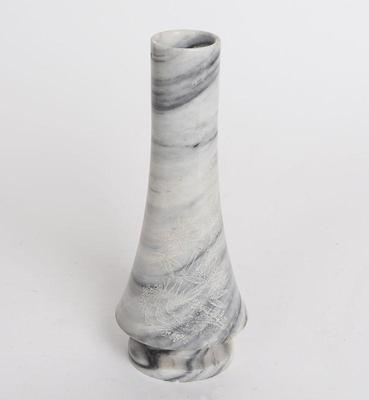 Lot 313 chinese marbled stone vase