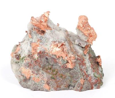 Lot 186 natural raw copper with quartz basalt 1557 grams
