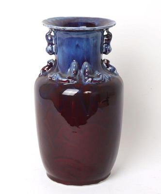 Lot 365 chinese drip glaze rouleau porcelain vase