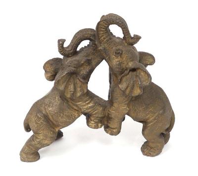 Lot 333 chinese brass or bronze elephants