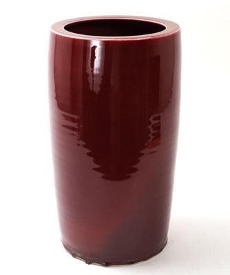 Lot 287 heavy chinese porcelain ox blood glazed umbrella stand