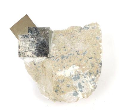Lot 182 pyrite cube on basalt