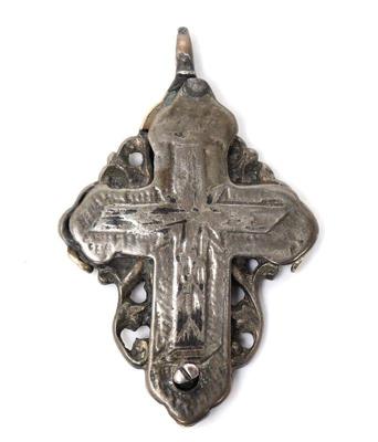 Lot 95 european silver reliquary cross 18th c.