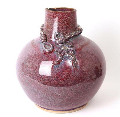 Lot 367 decorative chinese plum glazed vase