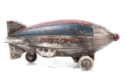 Lot 497 cast iron graf zeppelin blimp bank