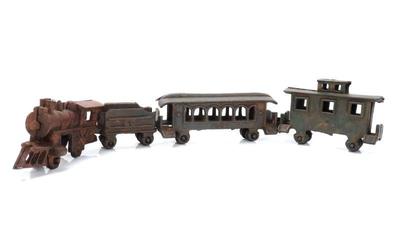 Lot 150 vintage cast iron steam locomotive