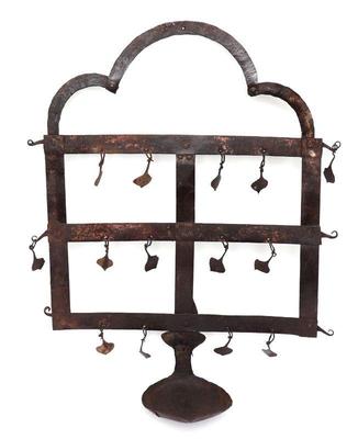 Lot 499 tribal folk art wall candle stand