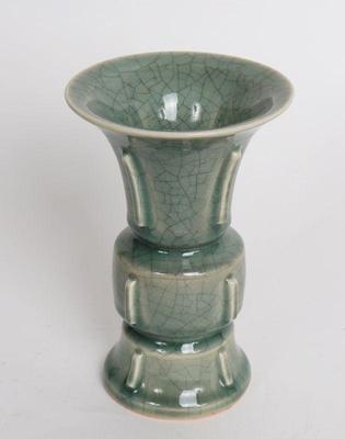 Sale Photo Thumbnail #384: Lot 390 chinese celadon gu style vase