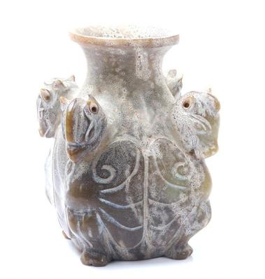 Lot 269 chinese phoenix heavy stone carved vessel
