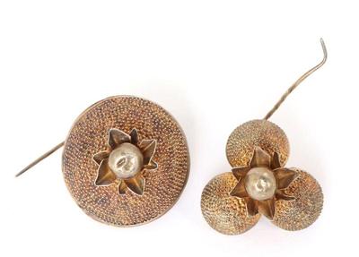 Lot 124 asante gilded silver hair pins