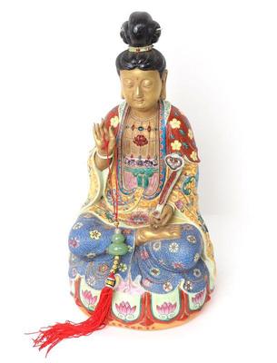 Lot 385 lovely seated porcelain buddha