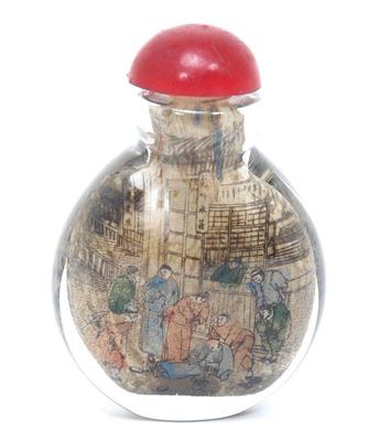 Lot 243 chinese reverse painted snuff bottle