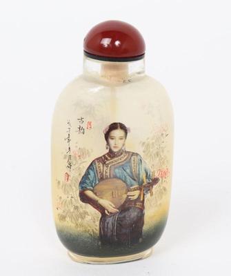 Lot 258 chinese reverse printed snuff bottle