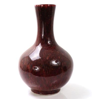 Lot 285 lovely chinese marbled ox blood vase