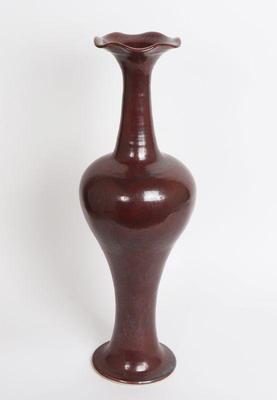 Sale Photo Thumbnail #396: Lot 402 tall chinese oxblood glaze porcelain vase