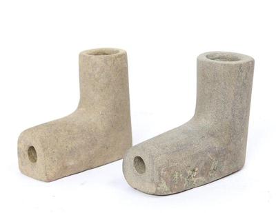 Lot 434 pair of native american stone pipes