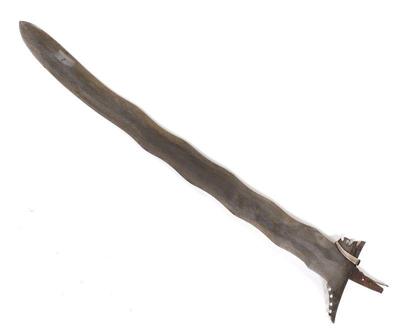 Lot 75 moro kris blade w 11 wave laminated steel