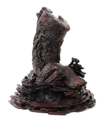 Lot 3 fragrant chinese oud agarwood carving 2 7 lbs