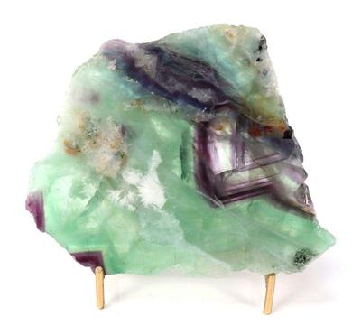 Sale Photo Thumbnail #194: Lot 200 incredible slab of rainbow fluorite wstand