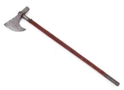 Lot 47 indo persian silver inlaid tabar axe