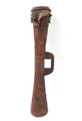 Lot 236 beautiful tall indonesian wood kundu drum