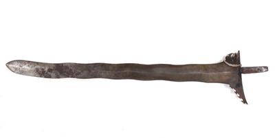 Lot 77 moro kris blade w silver clamp