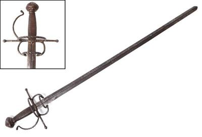 Lot 22 european swept hilt rapier 17th c.