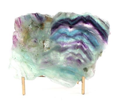 Lot 199 gorgeous bright rainbow fluorite section
