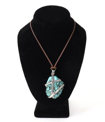 Lot 156 gorgeous sterling silver wrapped turquoise nugget