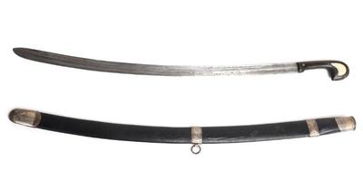 Lot 63 etched caucasian shaska sword wnielloed scabbard 18th c