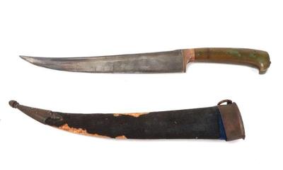 Lot 57 agate indo persian pesh kabz dagger scabbard