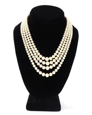 Lot 183 gorgeous chinese four strand south sea pearl necklace