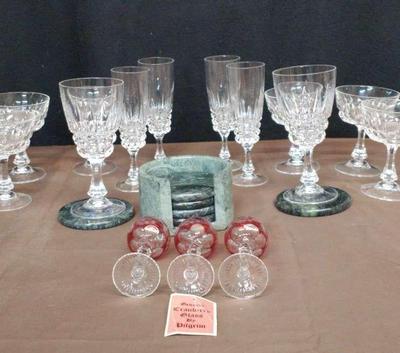Cranberry glass fine crystal