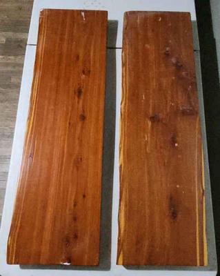 Live edge shelf planks