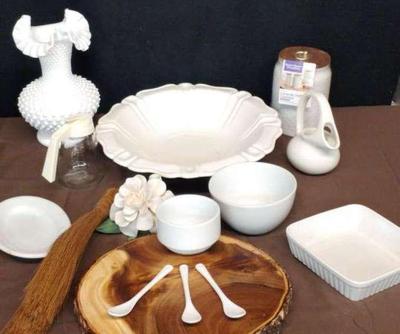 White glassware spanning a century