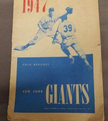 1947 baseball giants program scorecard