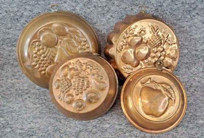 Vintage copper baking molds