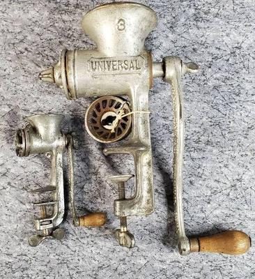 Antique food meat grinders